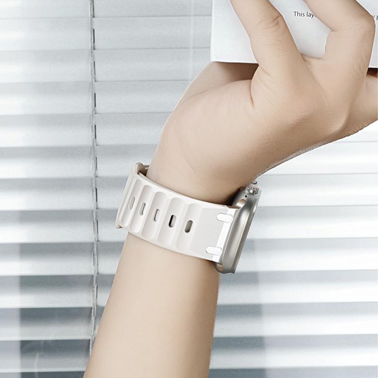 カスタマイズステップスタイル単色シリコンウォッチバンド、Apple Watch 49mm / 46mm / 45mm / 44mm用