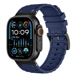 強化I字型テクスチャーシリコンウォッチバンド、Apple Watch 49mm / 46mm / 45mm / 44mm用、Apple Watch 42mm / 41mm / 40mm / 38mm用