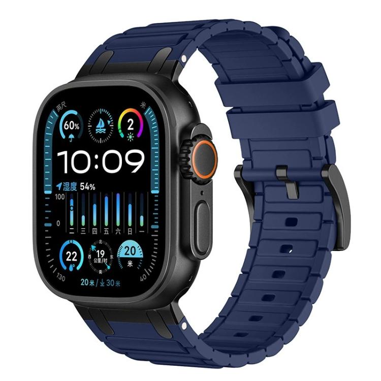 強化I字型テクスチャーシリコンウォッチバンド、Apple Watch 49mm / 46mm / 45mm / 44mm用、Apple Watch 42mm / 41mm / 40mm / 38mm用