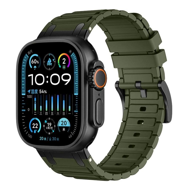 強化I字型テクスチャーシリコンウォッチバンド、Apple Watch 49mm / 46mm / 45mm / 44mm用、Apple Watch 42mm / 41mm / 40mm / 38mm用