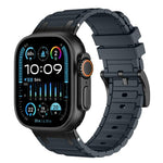 強化I字型テクスチャーシリコンウォッチバンド、Apple Watch 49mm / 46mm / 45mm / 44mm用、Apple Watch 42mm / 41mm / 40mm / 38mm用