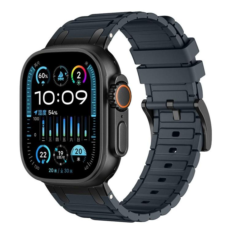 強化I字型テクスチャーシリコンウォッチバンド、Apple Watch 49mm / 46mm / 45mm / 44mm用、Apple Watch 42mm / 41mm / 40mm / 38mm用