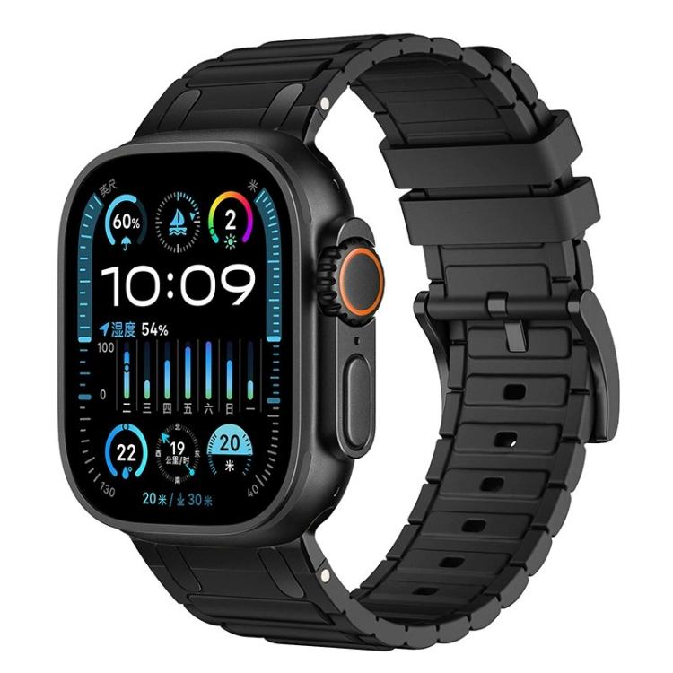 強化I字型テクスチャーシリコンウォッチバンド、Apple Watch 49mm / 46mm / 45mm / 44mm用、Apple Watch 42mm / 41mm / 40mm / 38mm用