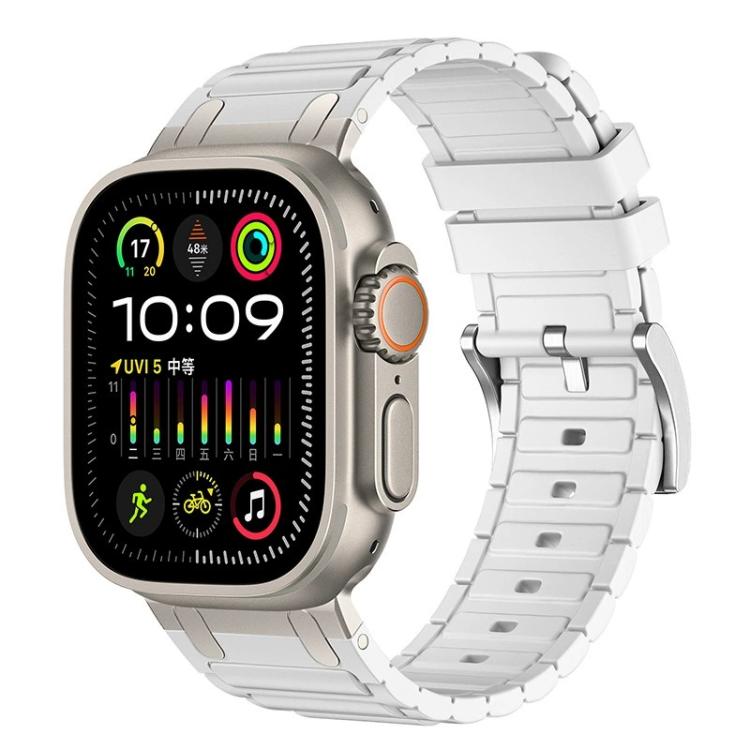 強化I字型テクスチャーシリコンウォッチバンド、Apple Watch 49mm / 46mm / 45mm / 44mm用、Apple Watch 42mm / 41mm / 40mm / 38mm用