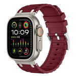 強化I字型テクスチャーシリコンウォッチバンド、Apple Watch 49mm / 46mm / 45mm / 44mm用、Apple Watch 42mm / 41mm / 40mm / 38mm用