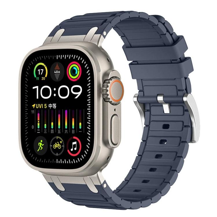 強化I字型テクスチャーシリコンウォッチバンド、Apple Watch 49mm / 46mm / 45mm / 44mm用、Apple Watch 42mm / 41mm / 40mm / 38mm用