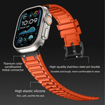 強化I字型テクスチャーシリコンウォッチバンド、Apple Watch 49mm / 46mm / 45mm / 44mm用、Apple Watch 42mm / 41mm / 40mm / 38mm用
