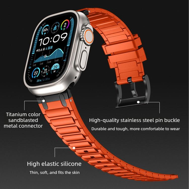強化I字型テクスチャーシリコンウォッチバンド、Apple Watch 49mm / 46mm / 45mm / 44mm用、Apple Watch 42mm / 41mm / 40mm / 38mm用