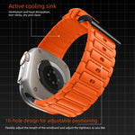 強化I字型テクスチャーシリコンウォッチバンド、Apple Watch 49mm / 46mm / 45mm / 44mm用、Apple Watch 42mm / 41mm / 40mm / 38mm用