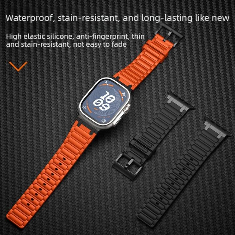 強化I字型テクスチャーシリコンウォッチバンド、Apple Watch 49mm / 46mm / 45mm / 44mm用、Apple Watch 42mm / 41mm / 40mm / 38mm用