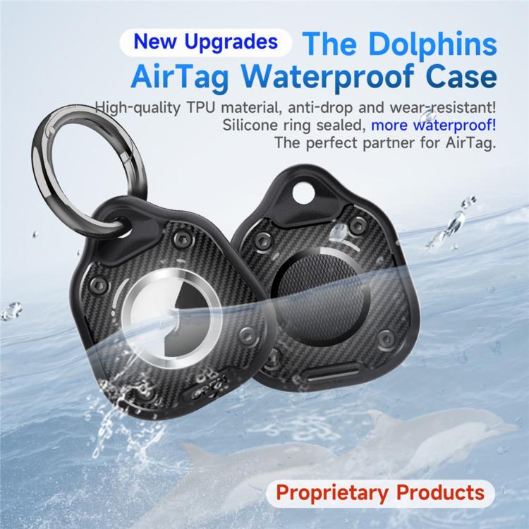 AirTag 第2世代 / AirTag 第1世代用 イルカデザイン 紛失防止ロケーター ペット首輪 防水保護カバー