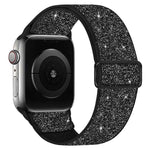 グリッターエラスティックナイロンウォッチバンド、Apple Watch 49mm / 46mm / 45mm / 44mm用、Apple Watch 42mm / 41mm / 40mm / 38mm用