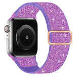 グリッターエラスティックナイロンウォッチバンド、Apple Watch 49mm / 46mm / 45mm / 44mm用、Apple Watch 42mm / 41mm / 40mm / 38mm用