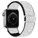 グリッターエラスティックナイロンウォッチバンド、Apple Watch 49mm / 46mm / 45mm / 44mm用、Apple Watch 42mm / 41mm / 40mm / 38mm用