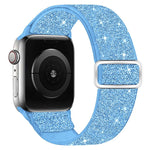 グリッターエラスティックナイロンウォッチバンド、Apple Watch 49mm / 46mm / 45mm / 44mm用、Apple Watch 42mm / 41mm / 40mm / 38mm用