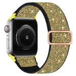 グリッターエラスティックナイロンウォッチバンド、Apple Watch 49mm / 46mm / 45mm / 44mm用、Apple Watch 42mm / 41mm / 40mm / 38mm用