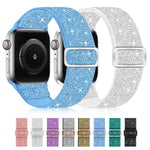 グリッターエラスティックナイロンウォッチバンド、Apple Watch 49mm / 46mm / 45mm / 44mm用、Apple Watch 42mm / 41mm / 40mm / 38mm用