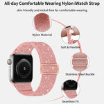 グリッターエラスティックナイロンウォッチバンド、Apple Watch 49mm / 46mm / 45mm / 44mm用、Apple Watch 42mm / 41mm / 40mm / 38mm用