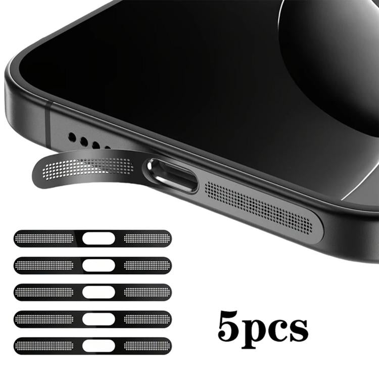 5pcs High-Density Metallic Integrated Speaker Dust Cover, For iPhone 17 Pro Max, For iPhone 17 Pro