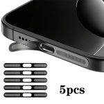 5個セット 高密度メタリック一体型スピーカーダストカバー、iPhone 17対応