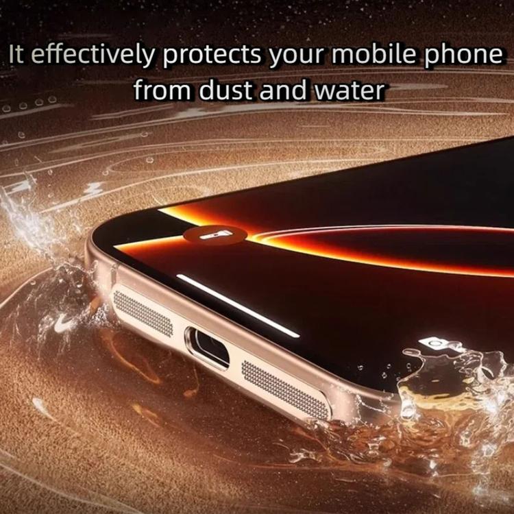 5個セット 高密度メタリック一体型スピーカーダストカバー、iPhone 17対応