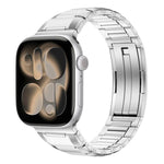 多面体ラバーインレイステンレススチールウォッチバンド、Apple Watch 46mm / 49mm / 45mm / 44mm用、Apple Watch 42mm / 41mm / 40mm / 38mm用
