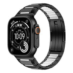 多面体ラバーインレイステンレススチールウォッチバンド、Apple Watch 46mm / 49mm / 45mm / 44mm用、Apple Watch 42mm / 41mm / 40mm / 38mm用