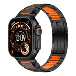 多面体ラバーインレイステンレススチールウォッチバンド、Apple Watch 46mm / 49mm / 45mm / 44mm用、Apple Watch 42mm / 41mm / 40mm / 38mm用