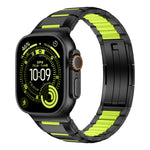 多面体ラバーインレイステンレススチールウォッチバンド、Apple Watch 46mm / 49mm / 45mm / 44mm用、Apple Watch 42mm / 41mm / 40mm / 38mm用