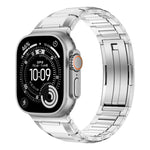 多面体ラバーインレイステンレススチールウォッチバンド、Apple Watch 46mm / 49mm / 45mm / 44mm用、Apple Watch 42mm / 41mm / 40mm / 38mm用