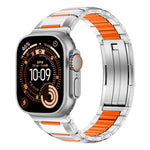 多面体ラバーインレイステンレススチールウォッチバンド、Apple Watch 46mm / 49mm / 45mm / 44mm用、Apple Watch 42mm / 41mm / 40mm / 38mm用
