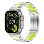 多面体ラバーインレイステンレススチールウォッチバンド、Apple Watch 46mm / 49mm / 45mm / 44mm用、Apple Watch 42mm / 41mm / 40mm / 38mm用