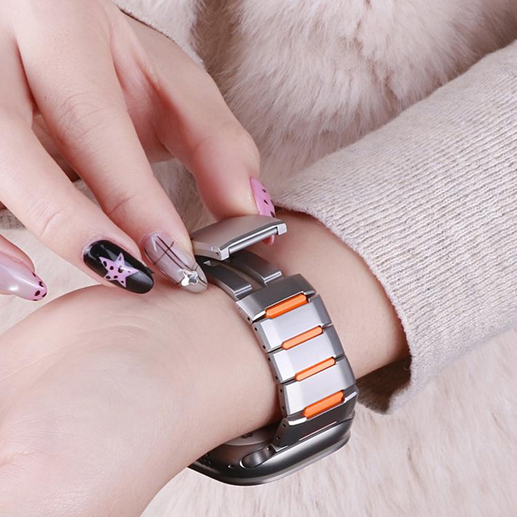 多面体ラバーインレイステンレススチールウォッチバンド、Apple Watch 46mm / 49mm / 45mm / 44mm用、Apple Watch 42mm / 41mm / 40mm / 38mm用