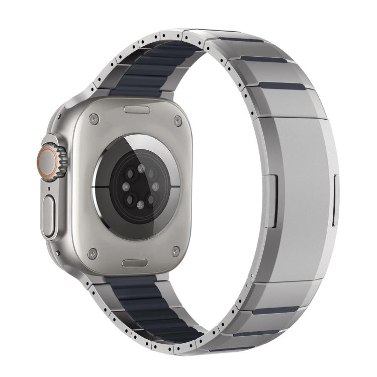 カーブドツートーンサイドリリースステンレススチールウォッチバンド、Apple Watch 49mm / 46mm / 45mm / 44mm用、Apple Watch 42mm / 41mm / 40mm / 38mm用