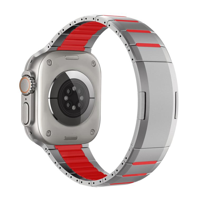 カーブドツートーンサイドリリースステンレススチールウォッチバンド、Apple Watch 49mm / 46mm / 45mm / 44mm用、Apple Watch 42mm / 41mm / 40mm / 38mm用