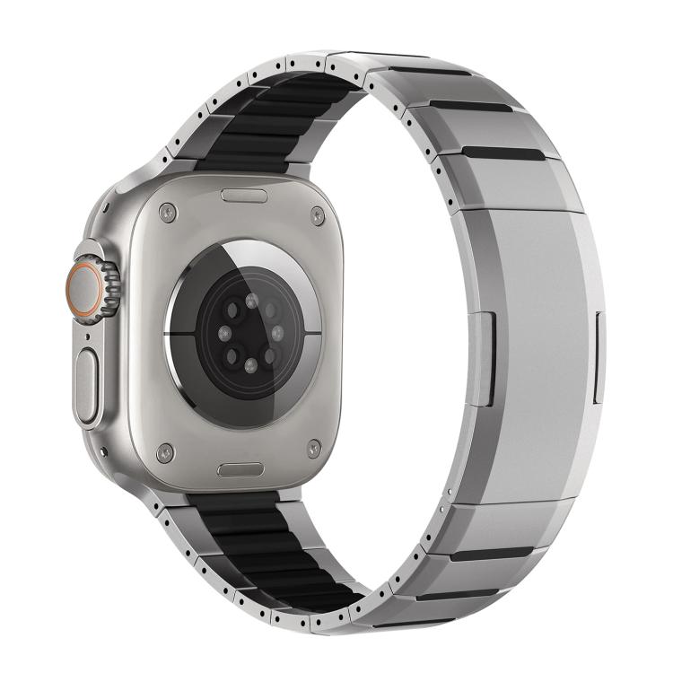 カーブドツートーンサイドリリースステンレススチールウォッチバンド、Apple Watch 49mm / 46mm / 45mm / 44mm用、Apple Watch 42mm / 41mm / 40mm / 38mm用