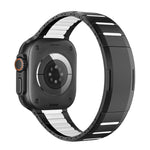 カーブドツートーンサイドリリースステンレススチールウォッチバンド、Apple Watch 49mm / 46mm / 45mm / 44mm用、Apple Watch 42mm / 41mm / 40mm / 38mm用
