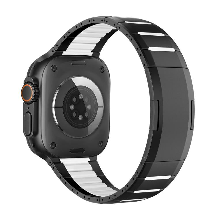 カーブドツートーンサイドリリースステンレススチールウォッチバンド、Apple Watch 49mm / 46mm / 45mm / 44mm用、Apple Watch 42mm / 41mm / 40mm / 38mm用