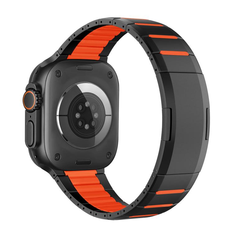 カーブドツートーンサイドリリースステンレススチールウォッチバンド、Apple Watch 49mm / 46mm / 45mm / 44mm用、Apple Watch 42mm / 41mm / 40mm / 38mm用