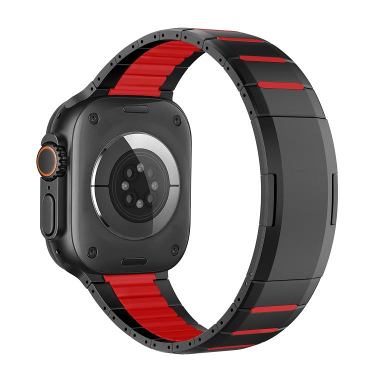 カーブドツートーンサイドリリースステンレススチールウォッチバンド、Apple Watch 49mm / 46mm / 45mm / 44mm用、Apple Watch 42mm / 41mm / 40mm / 38mm用