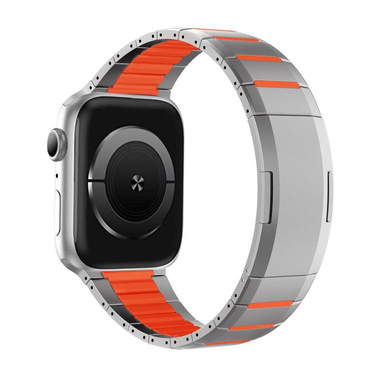 カーブドツートーンサイドリリースステンレススチールウォッチバンド、Apple Watch 49mm / 46mm / 45mm / 44mm用、Apple Watch 42mm / 41mm / 40mm / 38mm用