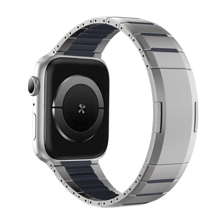 カーブドツートーンサイドリリースステンレススチールウォッチバンド、Apple Watch 49mm / 46mm / 45mm / 44mm用、Apple Watch 42mm / 41mm / 40mm / 38mm用