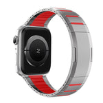 カーブドツートーンサイドリリースステンレススチールウォッチバンド、Apple Watch 49mm / 46mm / 45mm / 44mm用、Apple Watch 42mm / 41mm / 40mm / 38mm用