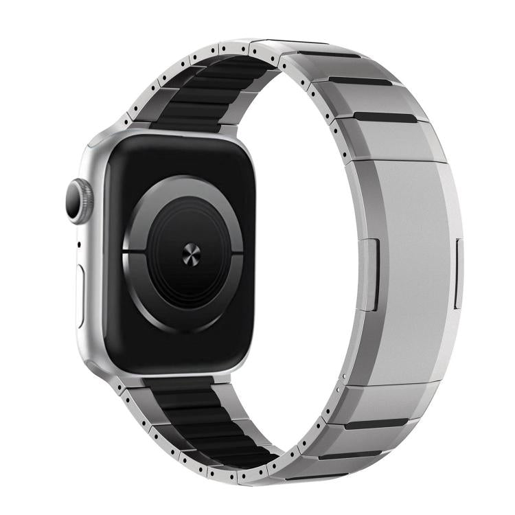 カーブドツートーンサイドリリースステンレススチールウォッチバンド、Apple Watch 49mm / 46mm / 45mm / 44mm用、Apple Watch 42mm / 41mm / 40mm / 38mm用