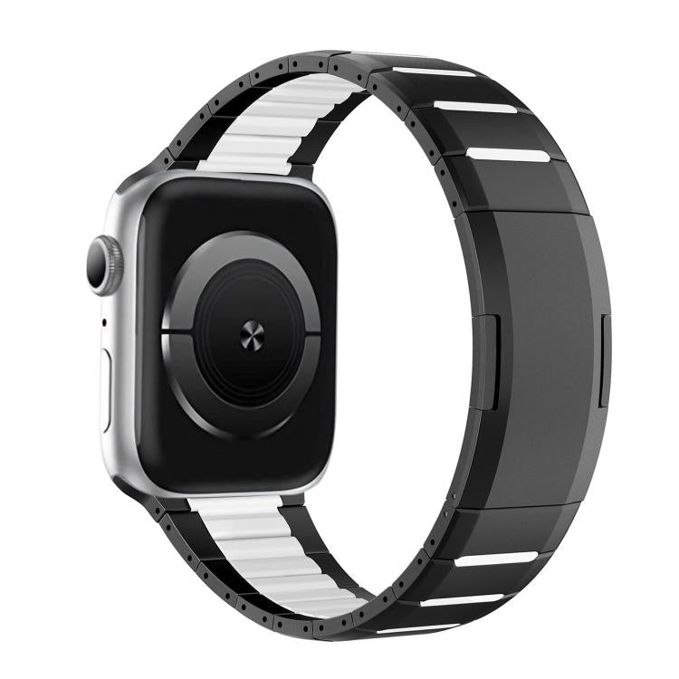 カーブドツートーンサイドリリースステンレススチールウォッチバンド、Apple Watch 49mm / 46mm / 45mm / 44mm用、Apple Watch 42mm / 41mm / 40mm / 38mm用