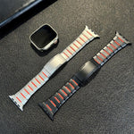 カーブドツートーンサイドリリースステンレススチールウォッチバンド、Apple Watch 49mm / 46mm / 45mm / 44mm用、Apple Watch 42mm / 41mm / 40mm / 38mm用