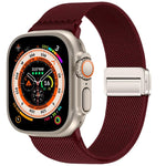 ダブルマグネットバックル伸縮ナイロンウォッチバンド、Apple Watch 49mm / 46mm / 45mm / 44mm用、Apple Watch 42mm / 41mm / 40mm / 38mm用