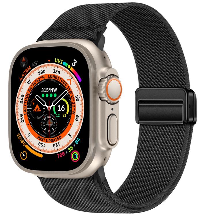 ダブルマグネットバックル伸縮ナイロンウォッチバンド、Apple Watch 49mm / 46mm / 45mm / 44mm用、Apple Watch 42mm / 41mm / 40mm / 38mm用