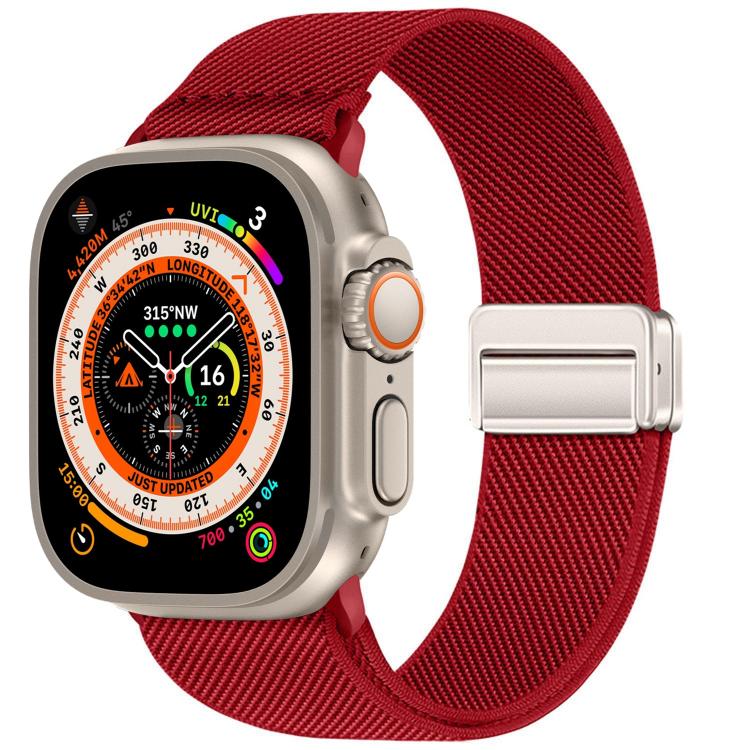 ダブルマグネットバックル伸縮ナイロンウォッチバンド、Apple Watch 49mm / 46mm / 45mm / 44mm用、Apple Watch 42mm / 41mm / 40mm / 38mm用