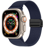 ダブルマグネットバックル伸縮ナイロンウォッチバンド、Apple Watch 49mm / 46mm / 45mm / 44mm用、Apple Watch 42mm / 41mm / 40mm / 38mm用